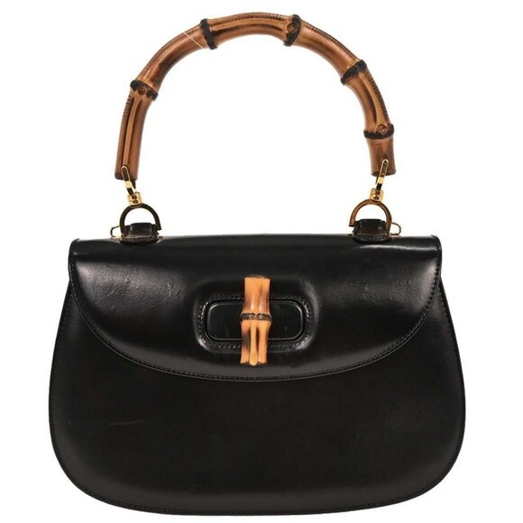 Gucci Black Bamboo Handbag 000-2113-0633 166546 - Picture 1 of 9